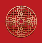 中国风边框 装饰 红色 元素