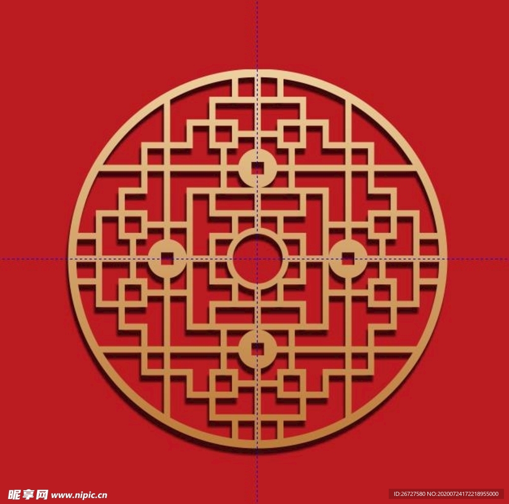 中国风边框 装饰 红色 元素