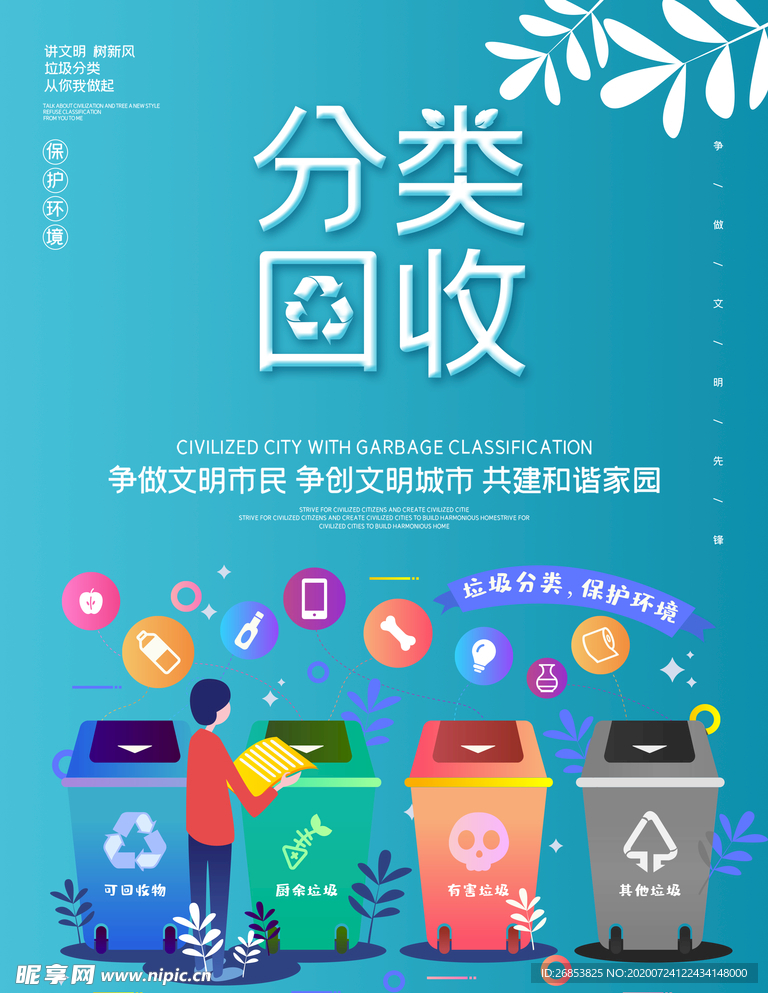 垃圾分类展板