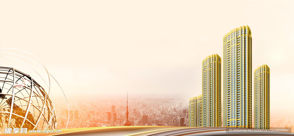 城市建筑企业背景素材