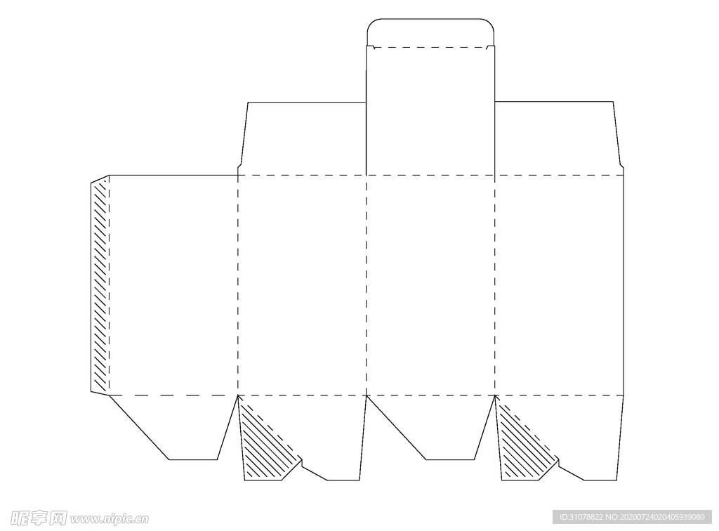 异型包装展开平面图