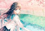 甜美樱花女孩回眸