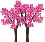 粉红色花