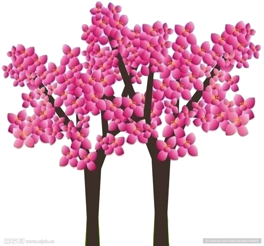 粉红色花