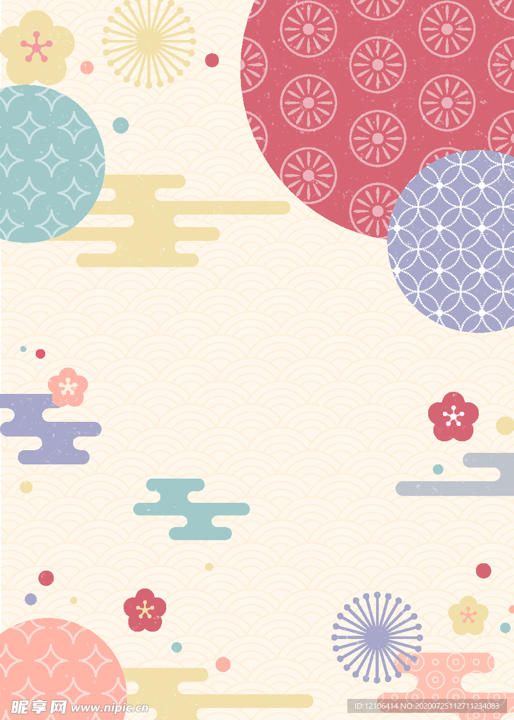 创意日式几何矢量背景