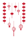 平安灯笼结装饰春节新年边框