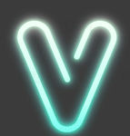 霓虹灯字母V