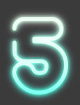 霓虹灯数字5