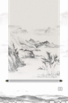 中式卷轴背景设计
