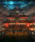 中国风大气插画场景图片