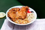 金牌生炸蒜香鸡腿捞丁面
