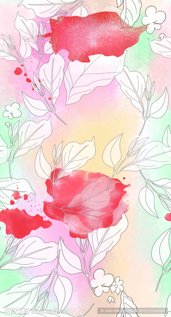 手绘花