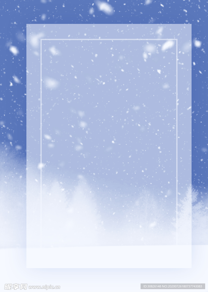 蓝色 梦幻 唯美 雪