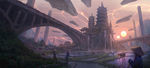 中国风大气插画场景图片