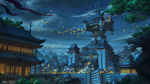 中国风大气插画场景图片