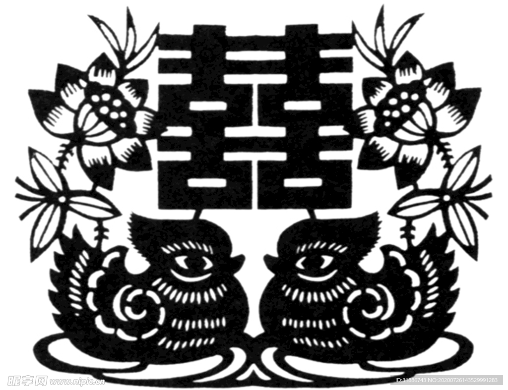婚庆 剪纸