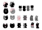 矢量猫咪元素图