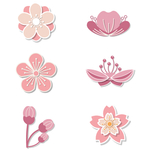 桃花素材手绘花瓣ai设计
