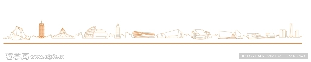 郑州地标建筑简笔画