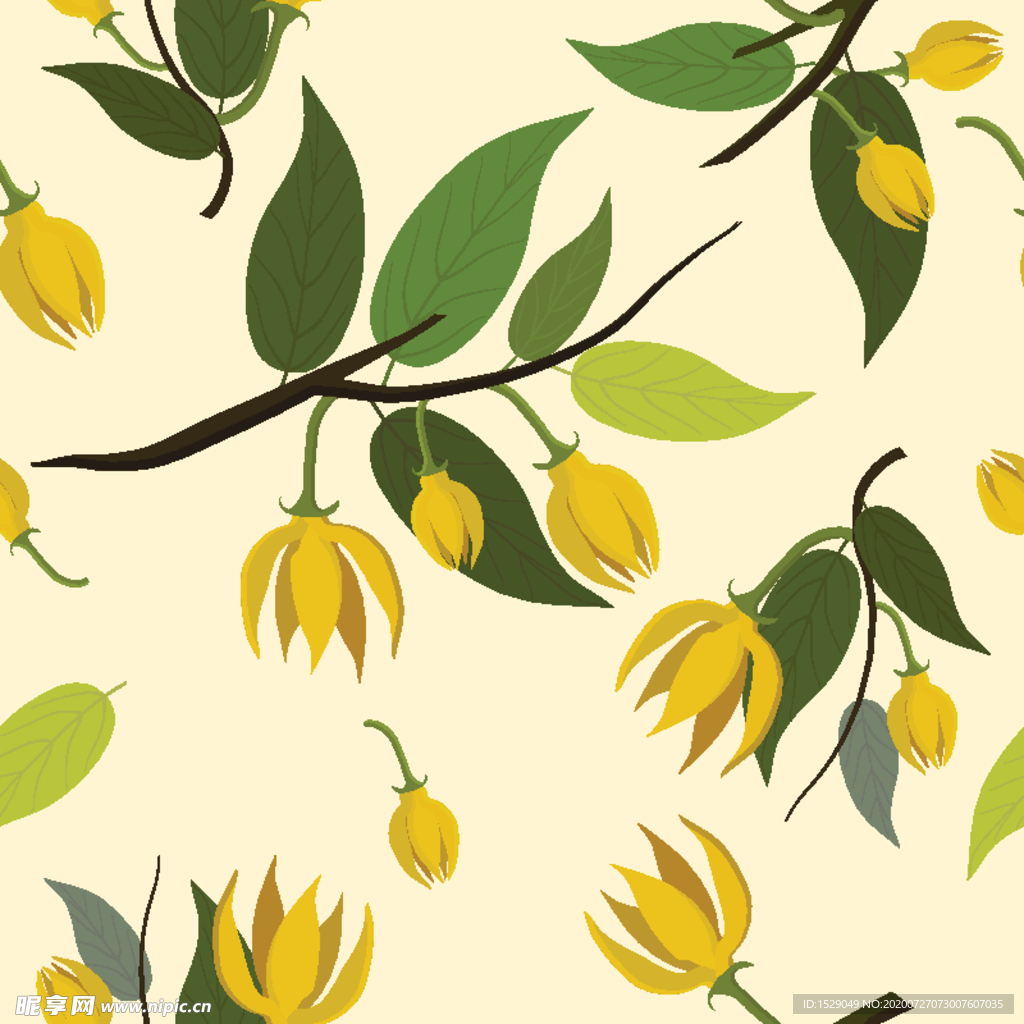 手绘花卉花纹