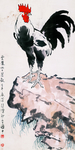 公鸡家禽国画