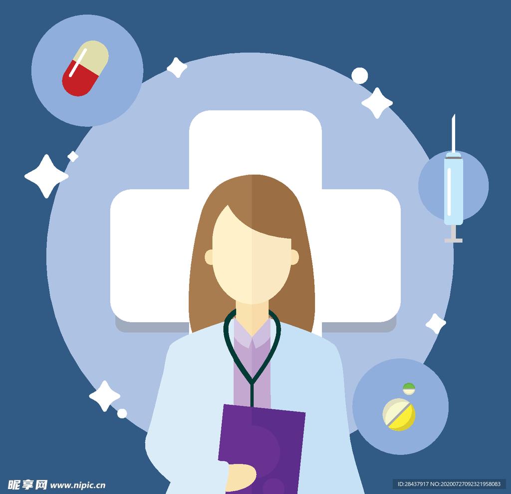 矢量人物景素材