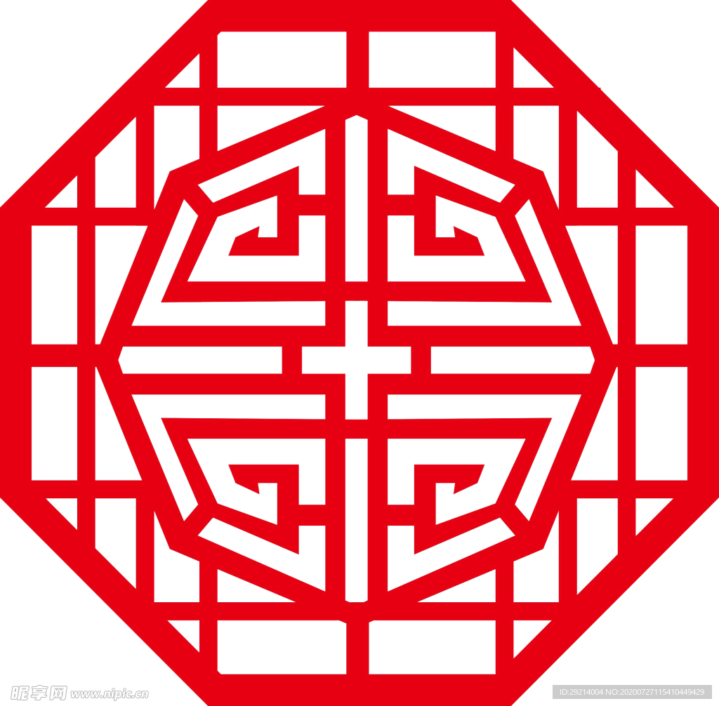 窗花红色中国元素