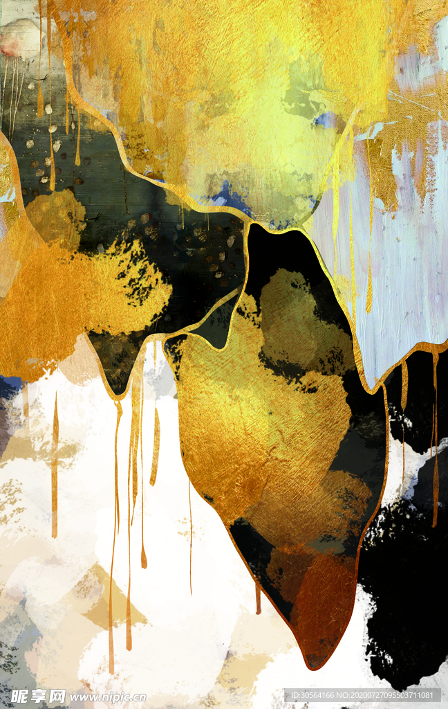 色彩水彩艺术墙画壁画素材