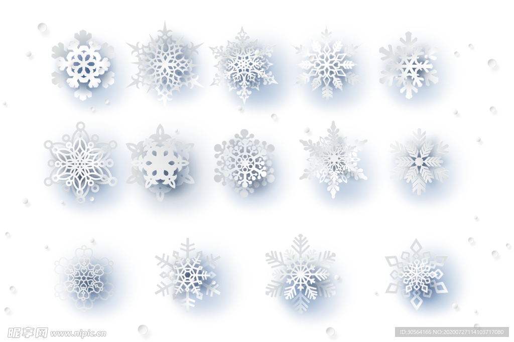 雪花圣诞节装饰海报素材