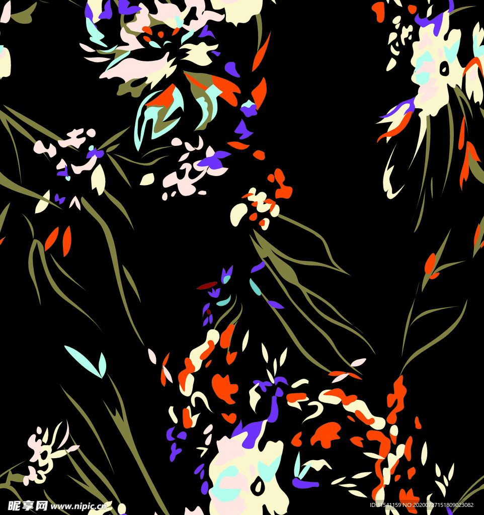 线条花