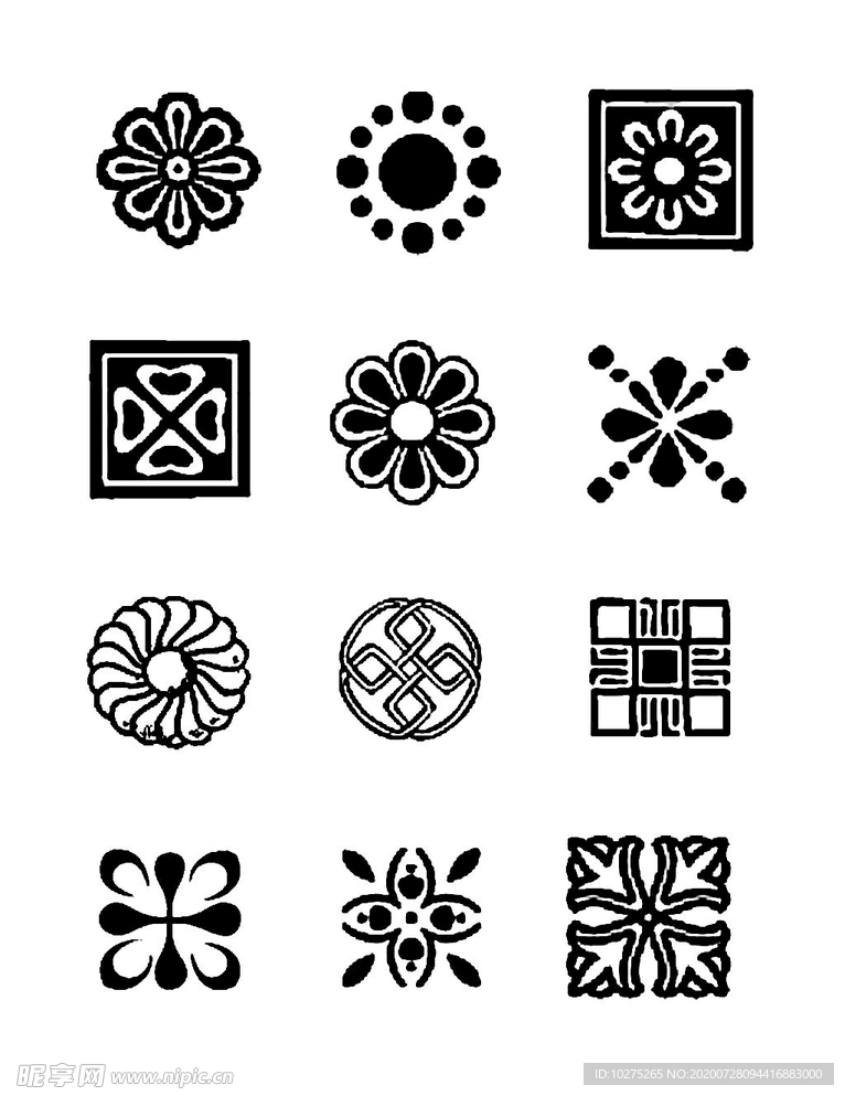 黑色装饰纹理素材