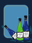 红酒品鉴大气冰山蓝色葡萄酒瓶