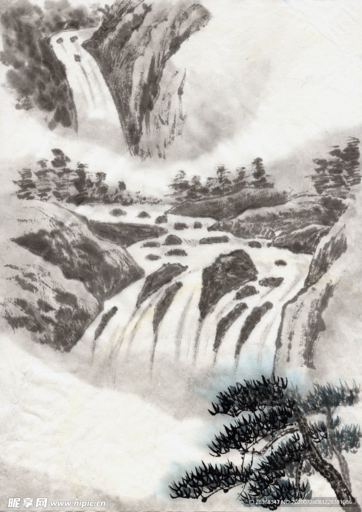 水墨山水画