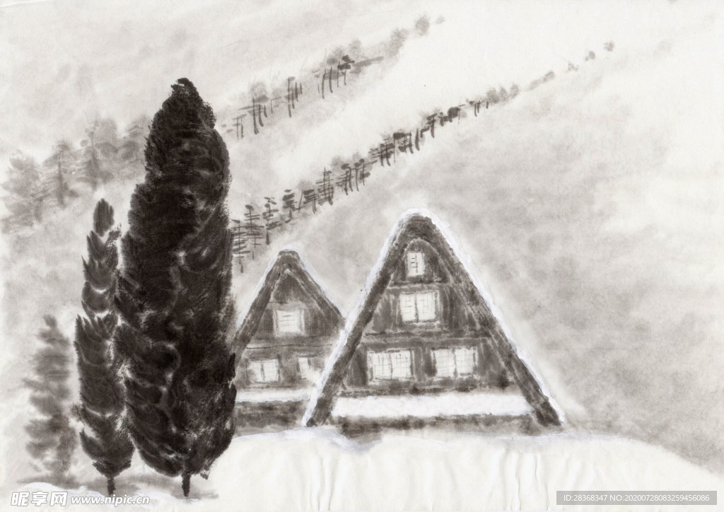 水墨山水画