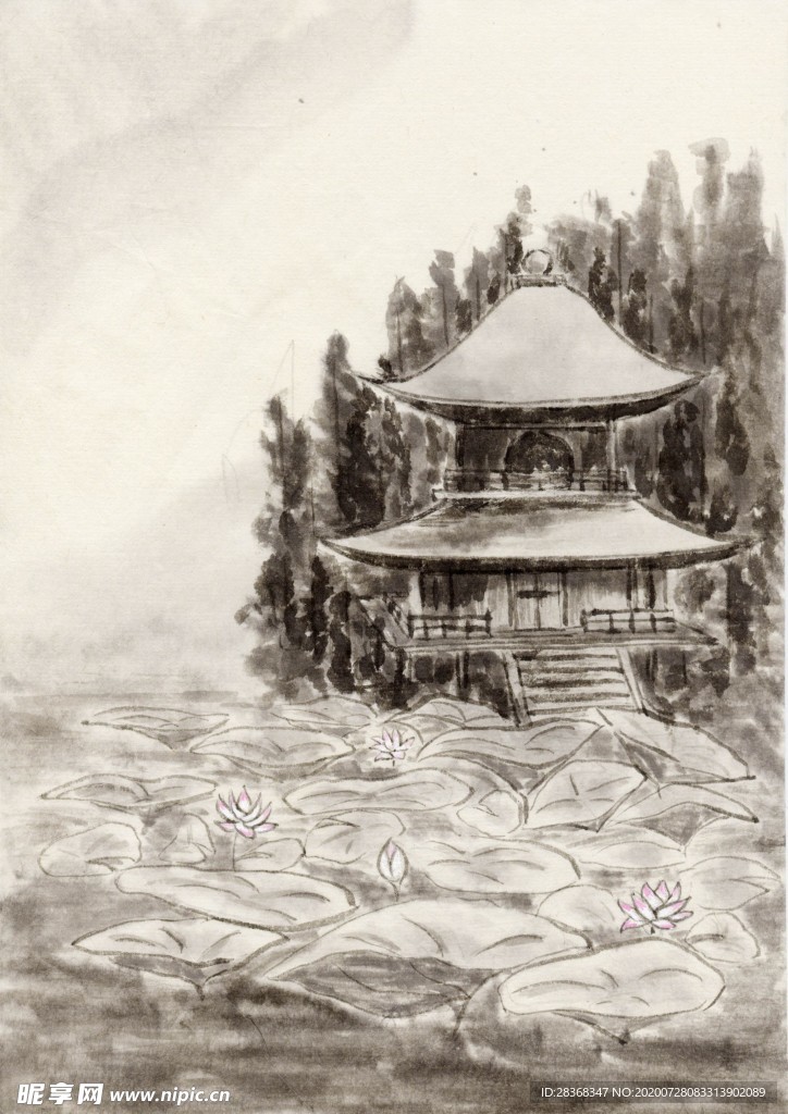 水墨山水画