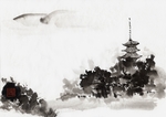 水墨山水画