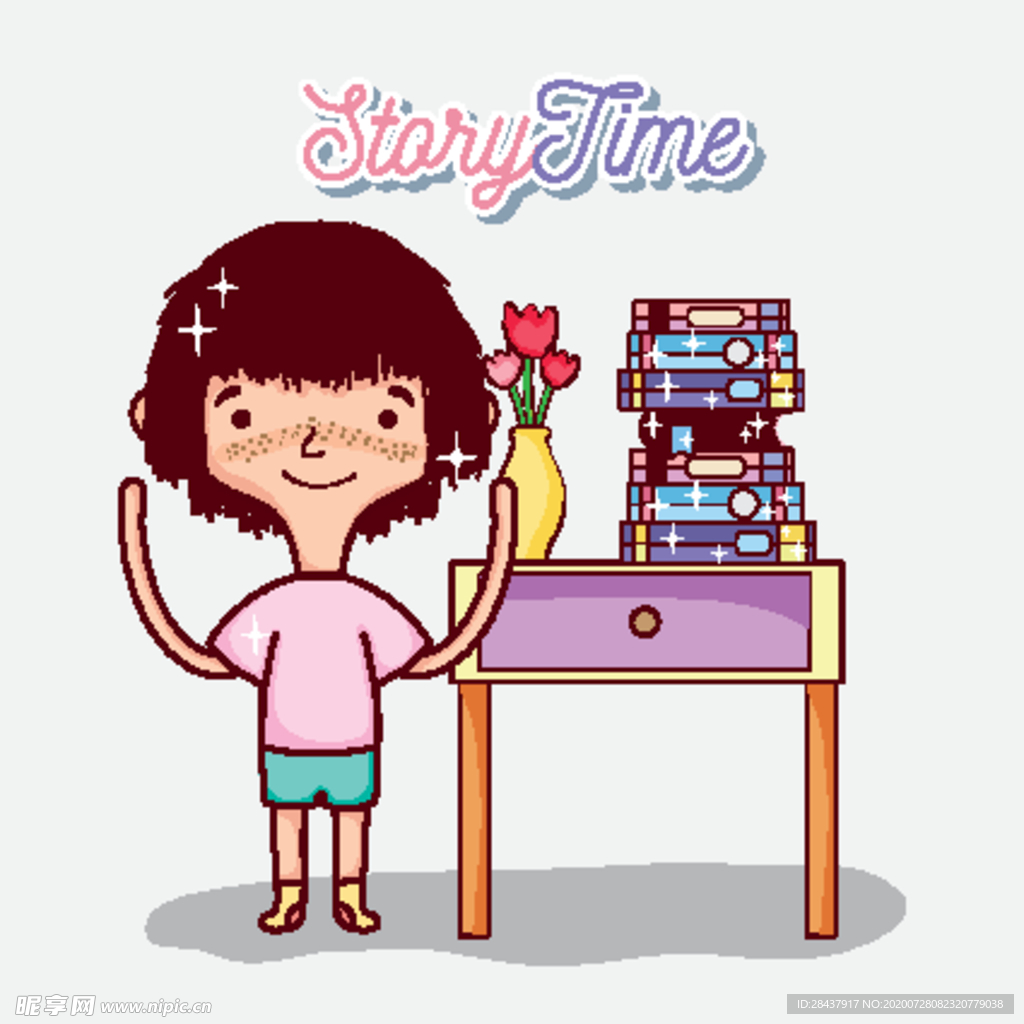 矢量人物景素材