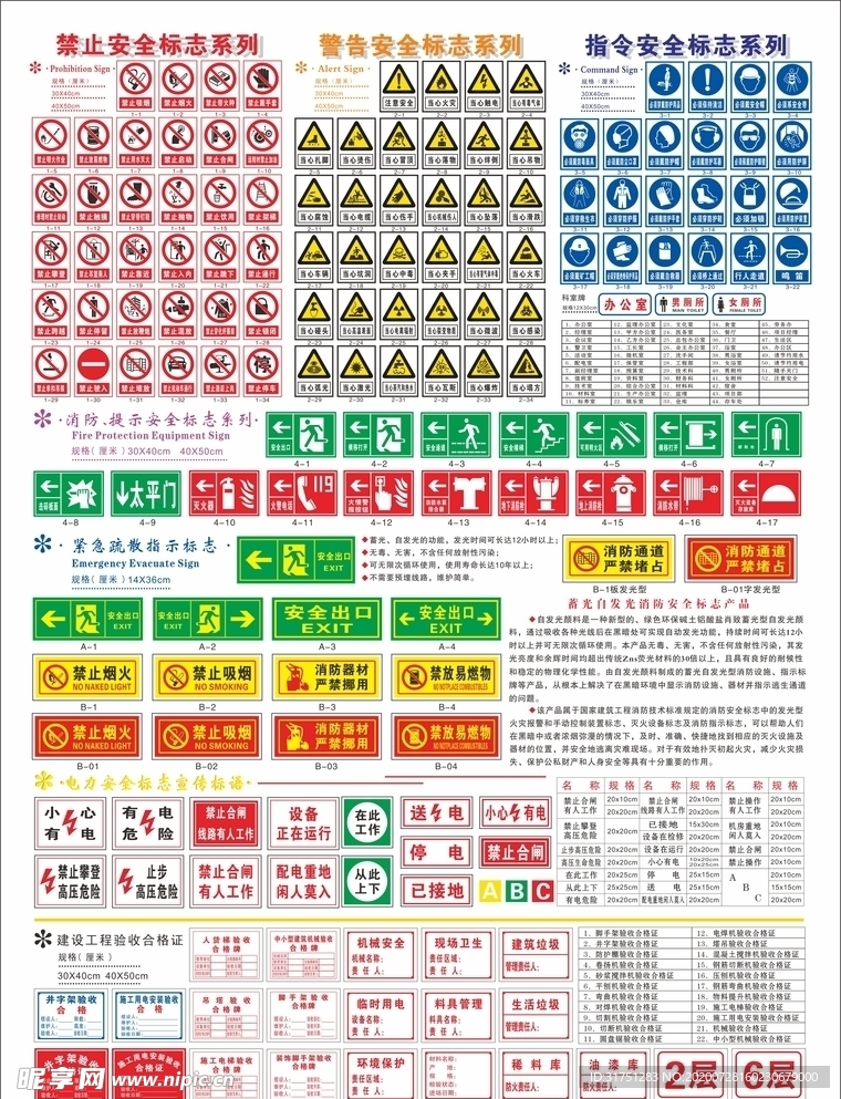 安全标识大全  安全矢量图全集