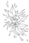 卡通漫画手绘花瓣花朵