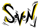 手绘卡通漫画seven班级潮牌