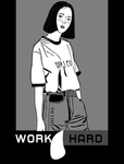 卡通女孩漫画唯美头像T恤热图