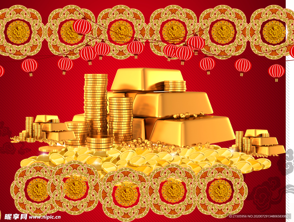 金块金砖金币素材