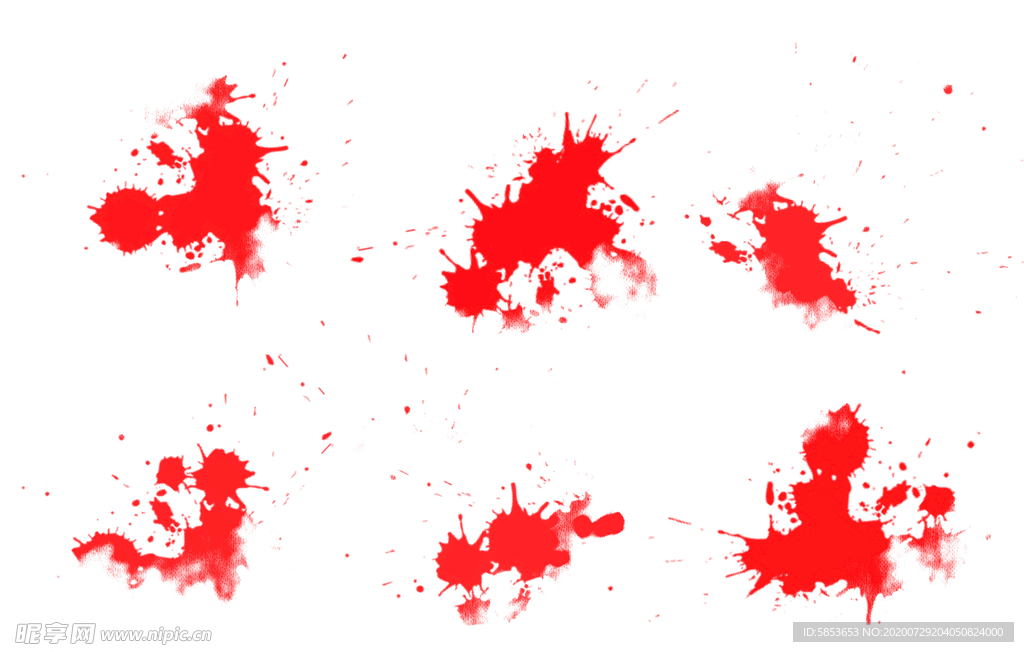 血迹 素材 特效爆裂效果PSD