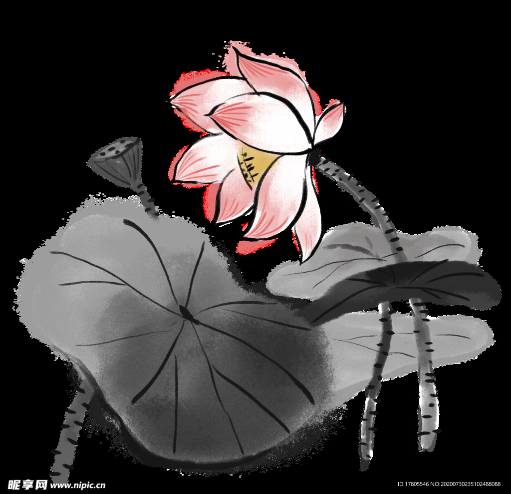 水墨素材 毛笔画素材 墨迹素材