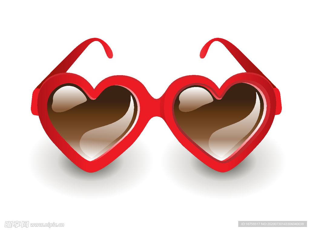 红色爱心儿童卡通墨镜眼镜