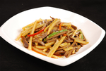 土豆条炒肝子