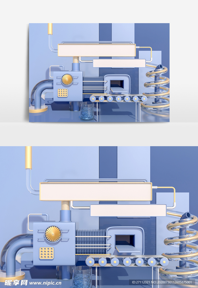 c4d电商促销场景模型oc渲染