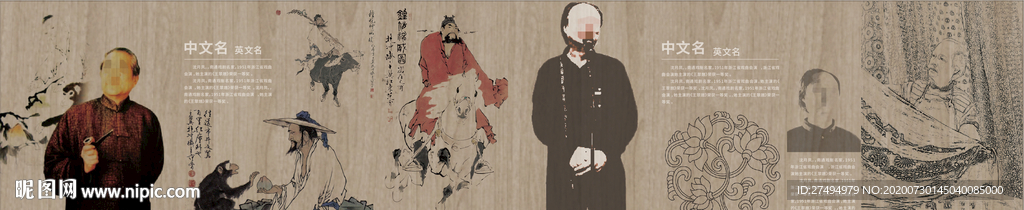 复古展板