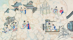 古代市井工笔画