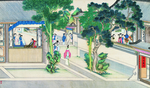 古代市井工笔画